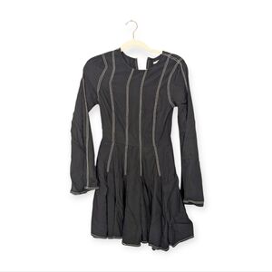 Tularosa Nicole Black & White Long Sleeve Mini Dress Size S